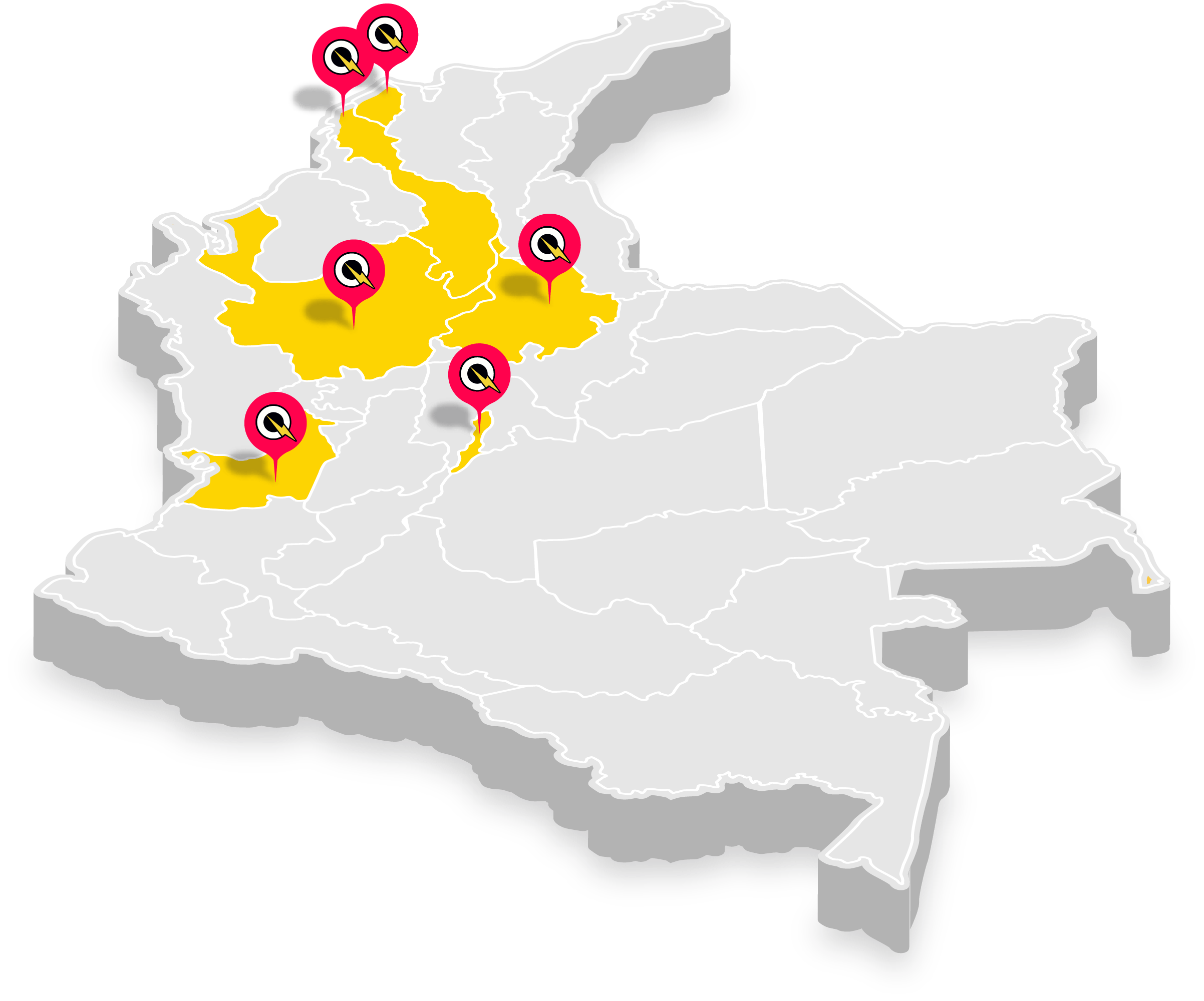 Mapa cobertura mensajería corporativa